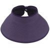 2022 New Women Roll Up Sun Visor Wide Brim Straw Hat Summer Foldable Packable UV Protection Cap for Beach Travel Bonnet