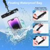 HAISSKY 2Pack Wave Design Large Capapcity Waterproof Phone Bag Swimming Surfing Earphone Cards Passport Keys Storage Pouch