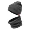 OZERO Winter Beanie Daily Hat - Thermal Polar Fleece Ski Stocking Skull Cap for Men and Women Set