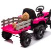 Ride on Tractor with Trailer,24V Battery Powered Electric Tractor Toy, 200w*2motor 1.86-4.97MPH/Remote Control,electric car for kids,Three speed adjus