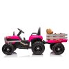 Ride on Tractor with Trailer,24V Battery Powered Electric Tractor Toy, 200w*2motor 1.86-4.97MPH/Remote Control,electric car for kids,Three speed adjus