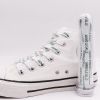 Weiou Shoe Accessories Fashionable Design Printing Animo La Sall Letter White Flat Polyester Printed Shoelaces